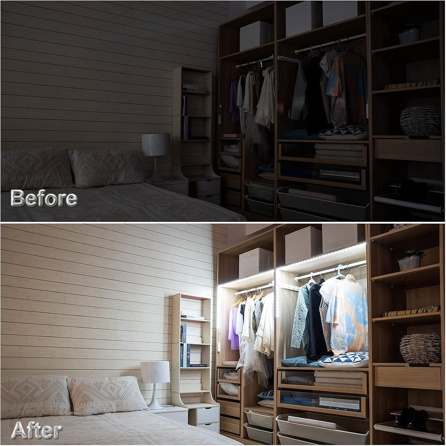 WOBANE PIR Strip Light – Cozy 6000K Glow for Hallways, Closets, and Counter Spaces