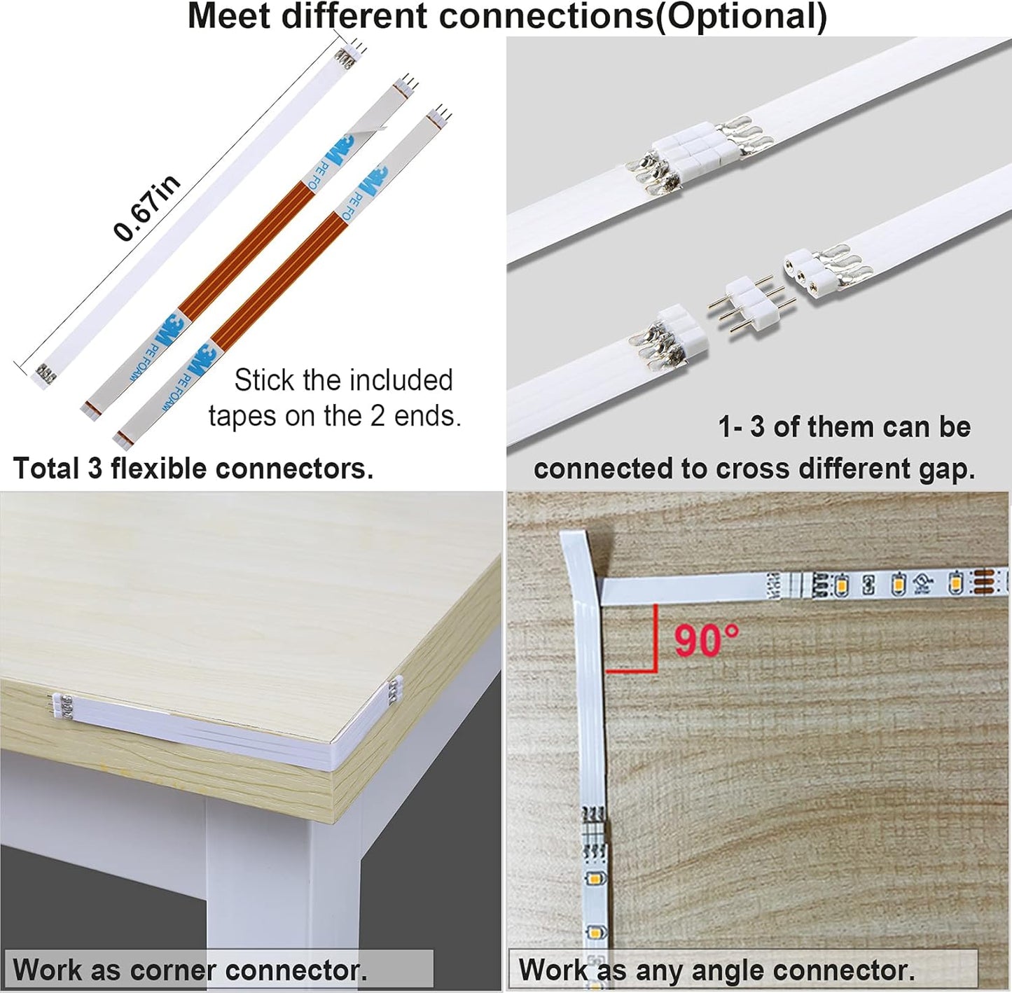 WOBANE Under Counter LED Light – ETL Certified Adapter & Low Voltage Operation for Family Homes