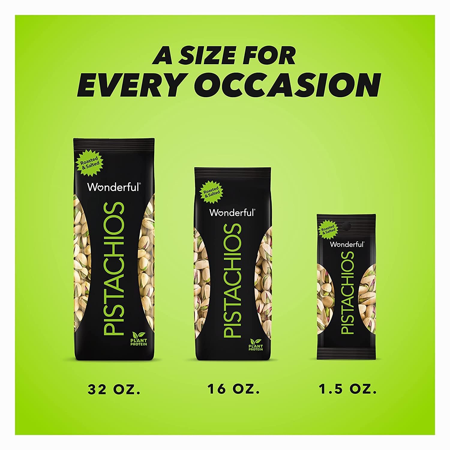 Wonderful Pistachios Pack of 9 Individually Wrapped Bags – Easy After-School Snack for Kids