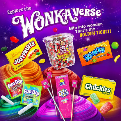 Wonka Jujyfruits Novelty Shaped Gummy Candy, 12oz Shareable Hiking and Beach Day Snack Bag for Families