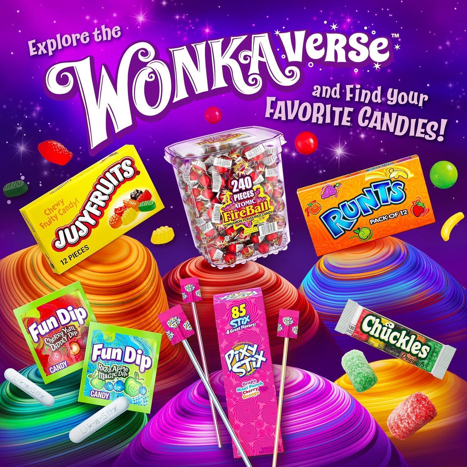 Wonka Spree Original Hard Candy – Stocking Stuffer and Holiday Candy Gift, 12 oz Resealable