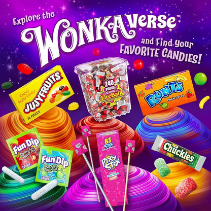 Wonka Spree Original Hard Candy – Stocking Stuffer and Holiday Candy Gift, 12 oz Resealable