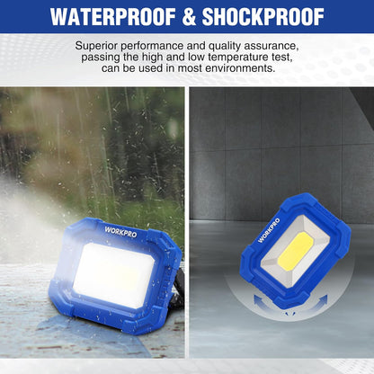 WORKPRO Magnetic Work Light 2-Pack – Thoughtful Holiday and Birthday Gift for Car Guys and Campers