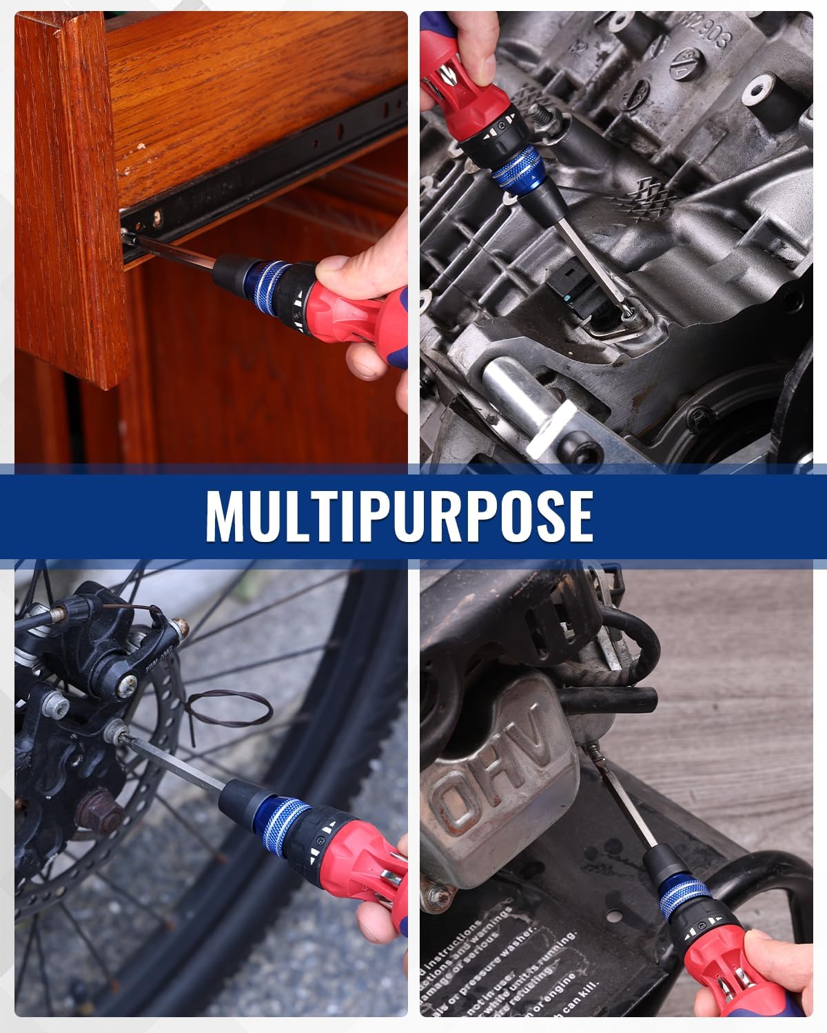 WORKPRO Stubby Multi-Bit Screwdriver – One-Tool Solution for Uncluttered EDC Pocket Carry