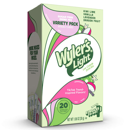 Wyler's Light Water Enhancer – TSA-Friendly Drink Mix Packets for Flights and Hotel Stays, Sugar-Free Singles