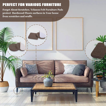 Yelanon 56 Pcs Felt Floor Protectors - Useful Birthday Gift for Friends Who Just Moved In
