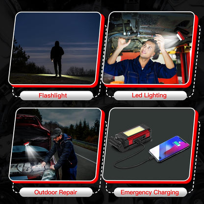 YiaMia Portable Work Light 2 Pack – Emergency Lantern for Car Breakdowns and Storms, Waterproof with 1000-Lumen Beam