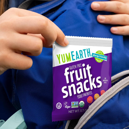 YumEarth Organic Fruit Snacks - USDA Organic Non GMO Pantry Staple for Wellness Focused Homes, 10 Pouches