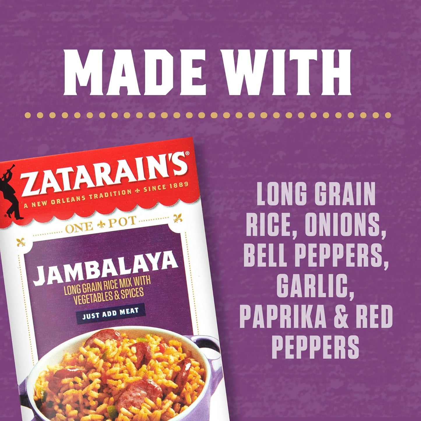 Zatarain's Jambalaya Rice Mix – Stocking Stuffer and Holiday Pantry Gift for Busy Home Chefs