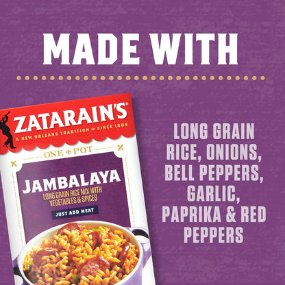 Zatarain's Jambalaya Rice Mix – Stocking Stuffer and Holiday Pantry Gift for Busy Home Chefs
