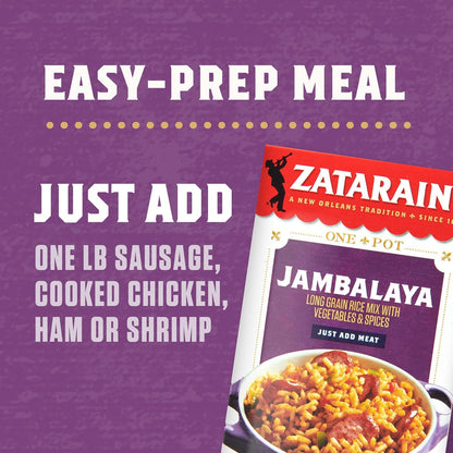 Zatarain's Jambalaya Rice Mix – Stocking Stuffer and Holiday Pantry Gift for Busy Home Chefs