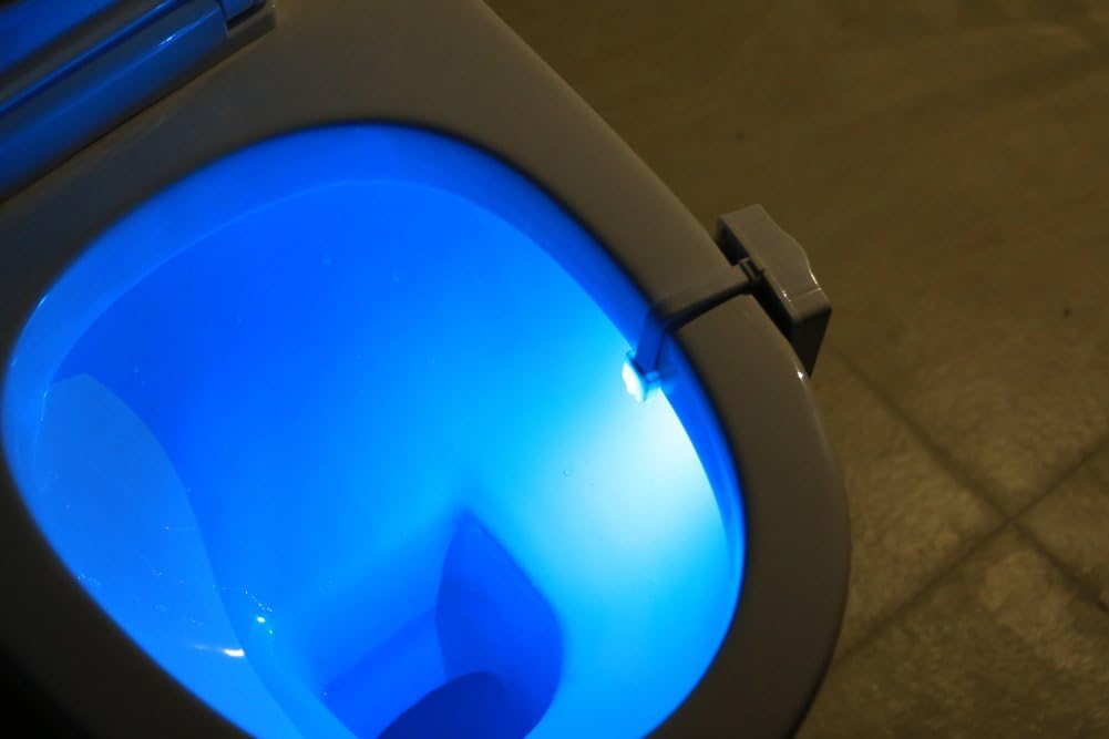 ZEZHOU Toilet Bowl Night Light – Ambient Bathroom Decor LED for Master and Guest Bath, Novelty Housewarming Party Accessory