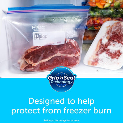 Ziploc Freezer Bags Gallon Size – Reusable Batch Storage to Support Intentional Eating Habits