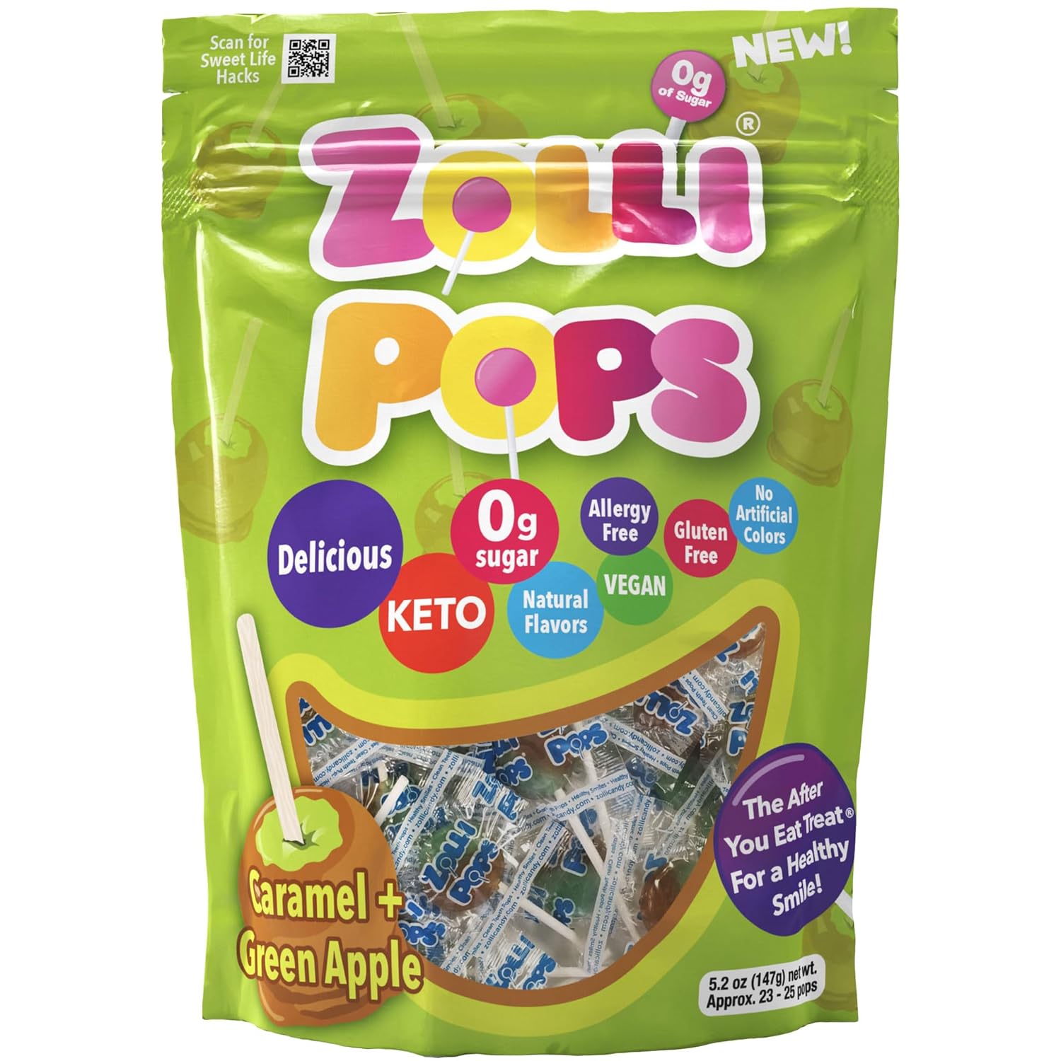 Zollipops Kid-Friendly Hard Candy – Vegan, Dairy-Free Lollipops for Playroom, Nursery, and Easter Egg Filling